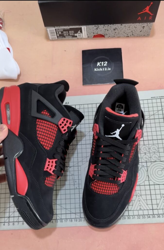 Jordan 4 red thunder reps quality check